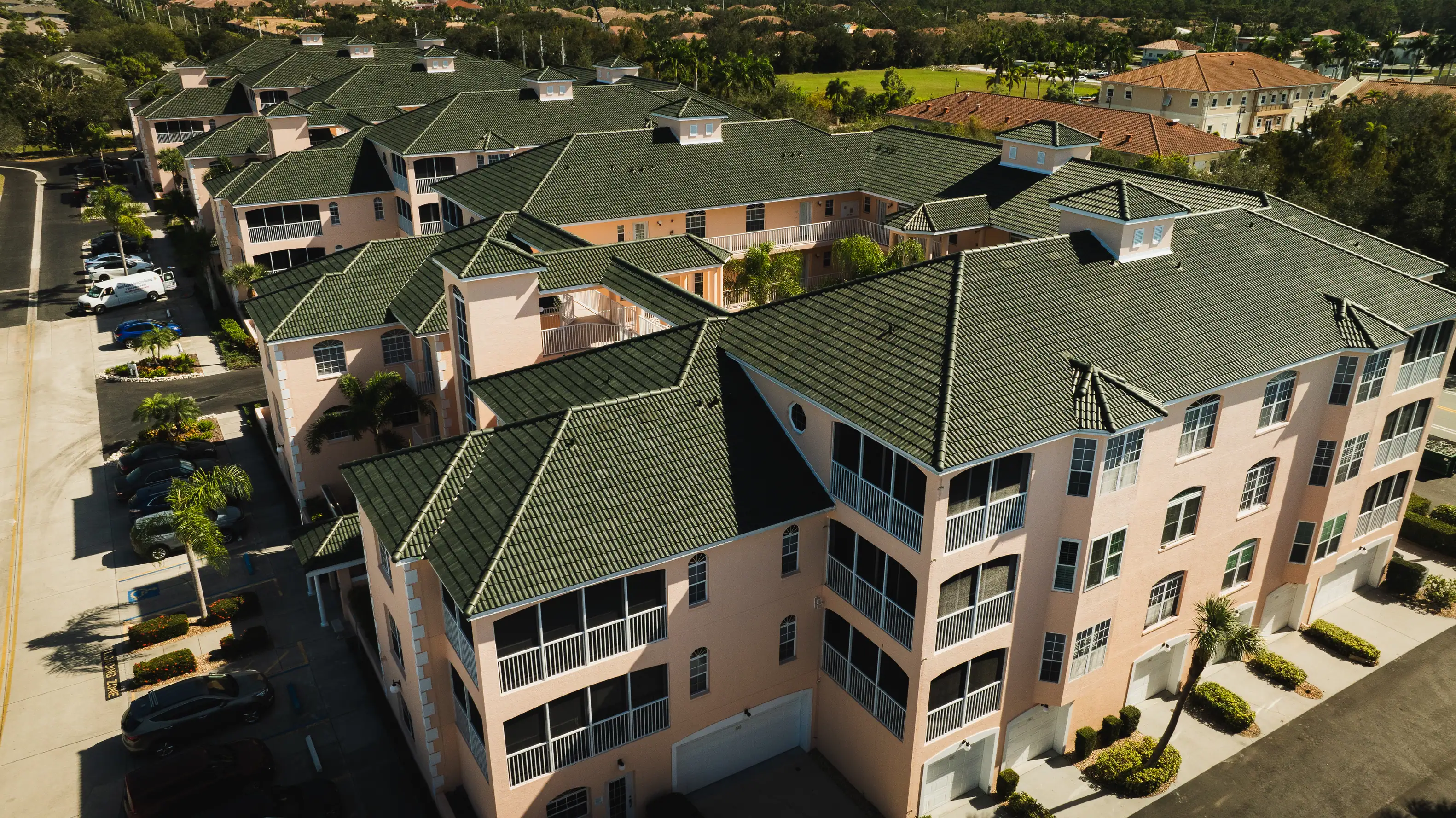 Spanish barrel tile roof installation